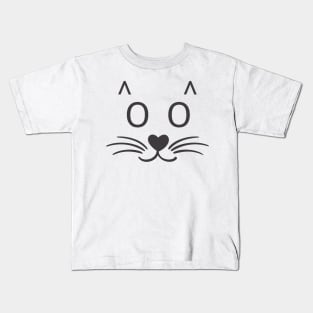 Meow. Staring Cat Face Art Kids T-Shirt